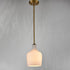Modern Milk Glass Gold Pendant Light for Kitchen Rod-Hung