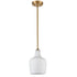 Modern Milk Glass Gold Pendant Light for Kitchen Rod-Hung