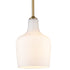 Modern Milk Glass Gold Pendant Light for Kitchen Rod-Hung