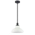 Black Pendant Lighting for Kitchen Island with Opal Glass Shade