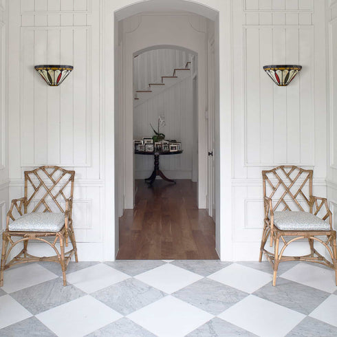 Stained Glass Sconce 12" Wide Tiffany Wall Sconce Light