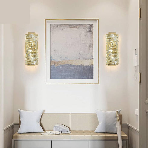 Modern LED Wall Lights Crystal Bathroom Fixtures, Gold