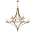 Director 12-Light Chandelier in Warm Brass