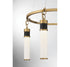 Abel 4-Light LED Chandelier in Matte Black with Warm Brass Accents