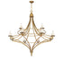 Director 12-Light Chandelier in Warm Brass