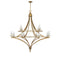 Director 12-Light Chandelier in Warm Brass