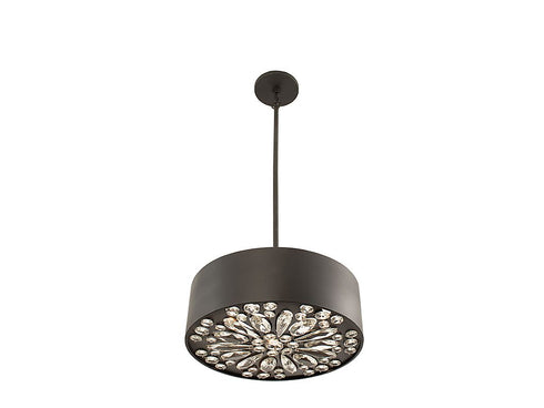 Azores 4-Light Convertible Semi-Flush or Pendant in Black Cashmere