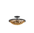 Ventura 3-Light Ceiling Light in Matte Black and Gold