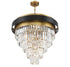Marquise 9-Light Chandelier in Matte Black with Warm Brass Accents
