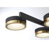 Ashor 8-Light LED Linear Chandelier in Matte Black with Warm Brass Accents