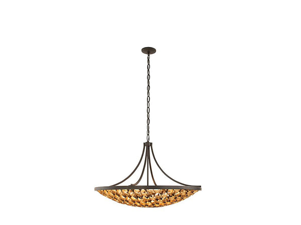 Ventura 8-Light Pendant in Matte Black and Gold