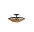 Ventura 3-Light Ceiling Light in Matte Black and Gold