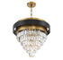 Marquise 4-Light Chandelier in Matte Black with Warm Brass Accents