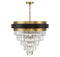 Marquise 9-Light Chandelier in Matte Black with Warm Brass Accents