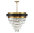 Marquise 9-Light Chandelier in Matte Black with Warm Brass Accents
