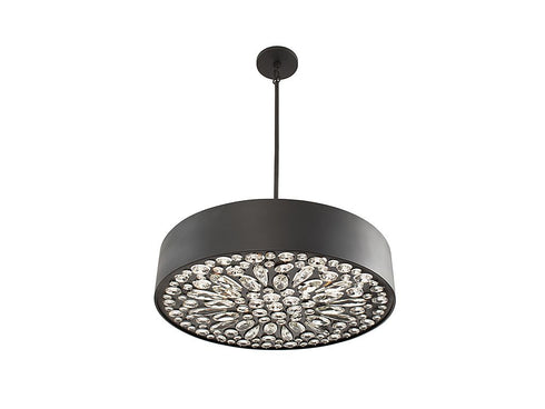 Azores 6-Light Pendant in Black Cashmere