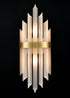 Modern Gold Wall Sconces Set of Two Wall Light with Crystal Frosted Glass