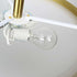 Mid Century Gold Pendant Light with Frosted Glass Shade