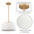 Modern Pendant Light Fabric Drum Shade LED