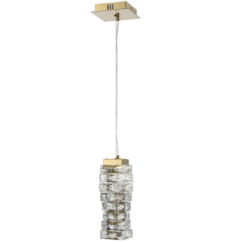 Modern Mini Crystal Pendant Light Gold LED 8-Watt, 4000K