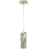 Modern Mini Crystal Pendant Light Gold LED 8-Watt, 4000K