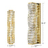 Crystal Gold Bathroom Vanity Lights LED Stainless Steel, 18.5-In