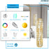 Crystal Gold Bathroom Vanity Lights LED Stainless Steel, 18.5-In