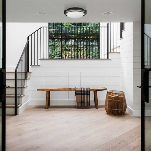 Black Flush Mount Light Milk Glass Ceiling Light Fixture