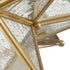 Seeded Glass Brass Moravian Star Ceiling Light Flush Mount