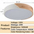Minimalist White and Wood LED Flush Mount Ceiling Light