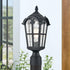 Industrial Outdoor Post Light Pillar Lantern with Pier Mount Matte Black