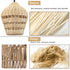 Black Rattan Pendant Light Boho Hanging Light for Bedroom Living room