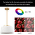 Modern Pendant Light Fabric Drum Shade LED