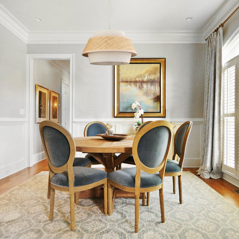 Drum Plug in Hanging Light Fixture Boho Pendant Light