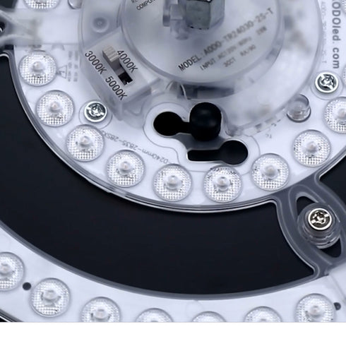 Modern Dimmable LED Flush Mount Ceiling Light Black Linen Drum Shade