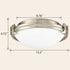 Brushed Nickel Flush Mount Light 2-Light Milk Glass Ceiling Light