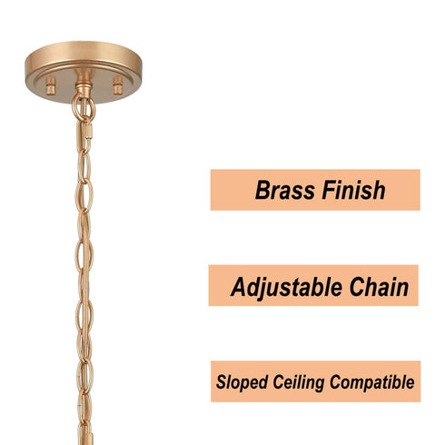 Modern Star Pendant Light Boho Gold Hanging Ceiling Light with Clear Glass