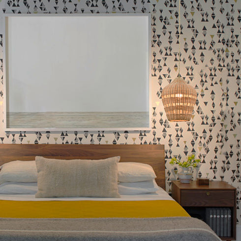 Rattan Plug in Pendant Light Boho Hanging Light