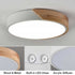 Minimalist White and Wood LED Flush Mount Ceiling Light
