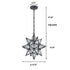 16 Inch Modern Star Pendant Light Boho Black Hanging Pendant Light