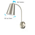 Modern Plug in Wall Sconce with Cord Set of 2 Brushed Nickel Wall Light