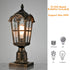 Farmhouse Outdoor Post Light Fixture Pole Lantern Antique Brass