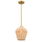 Gold Rattan Pendant Light Boho Hanging Light for Bedroom Living room