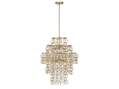 Setentas 9-Light Pendant in Noble Brass by Breegan Jane