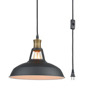 Industrial Plug in Pendant Light with On/Off Switch – moose.lighting